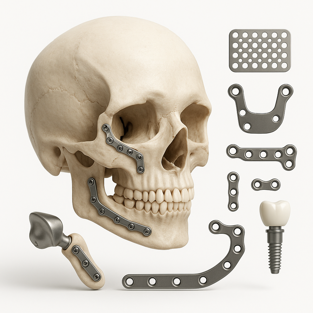 Mini-plaques et maillages titane